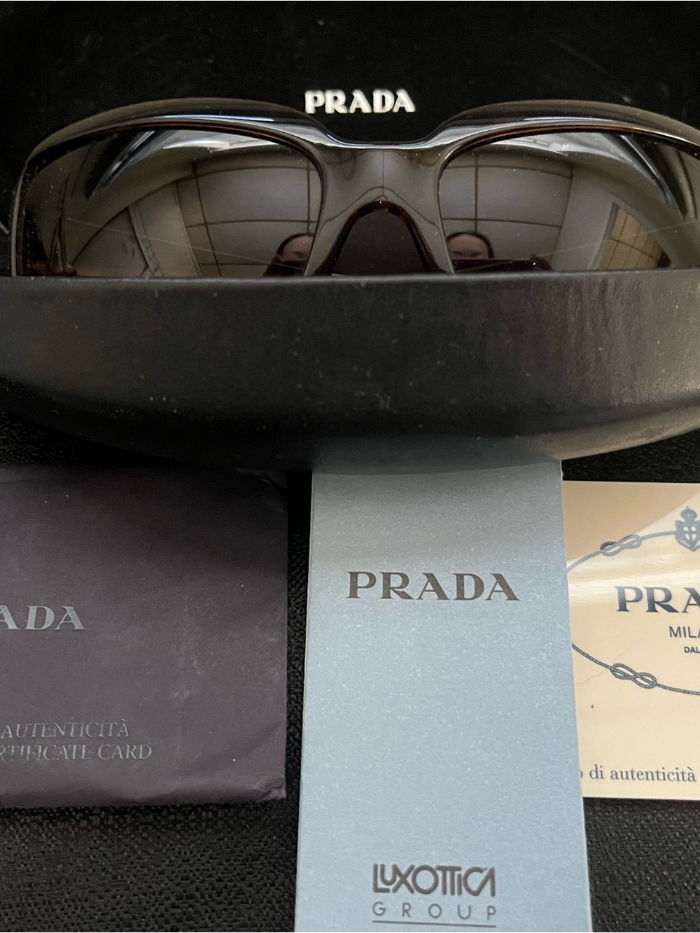 Vintage Prada Brown Havana Tortoiseshell Sunglasses